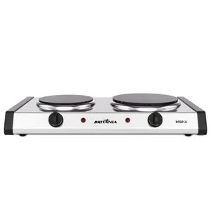 Fogão Elétrico Britânia 2 Bocas Aço Inox BFG01A