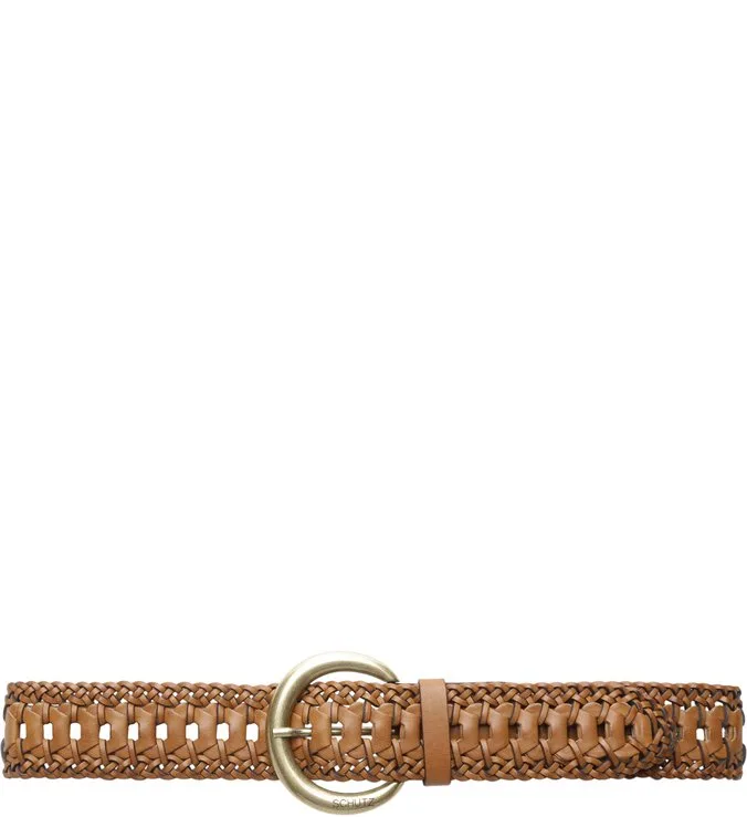 Cinto Braid Wood Couro Marrom