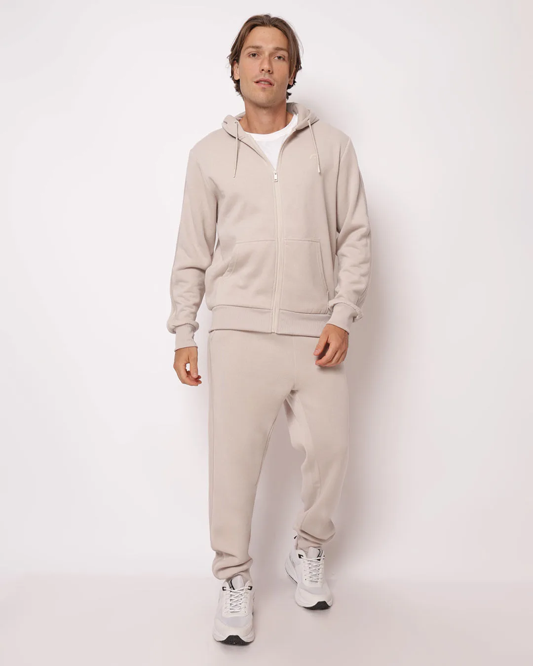 Calça Moletom Esportiva Masculino Fitter Jogger Bege