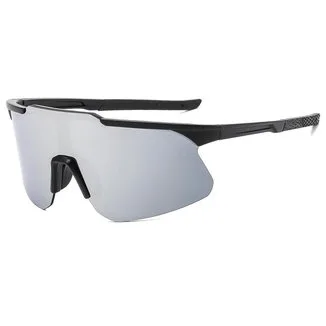 Óculos De Sol Corrida Beach Tennis Bike Prateado Proteção Uv