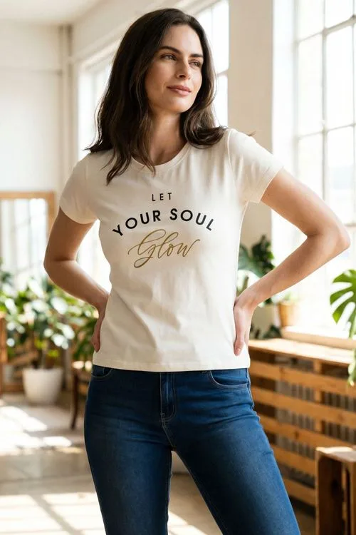T-Shirt Estampa Your Soul Polo Wear Off White