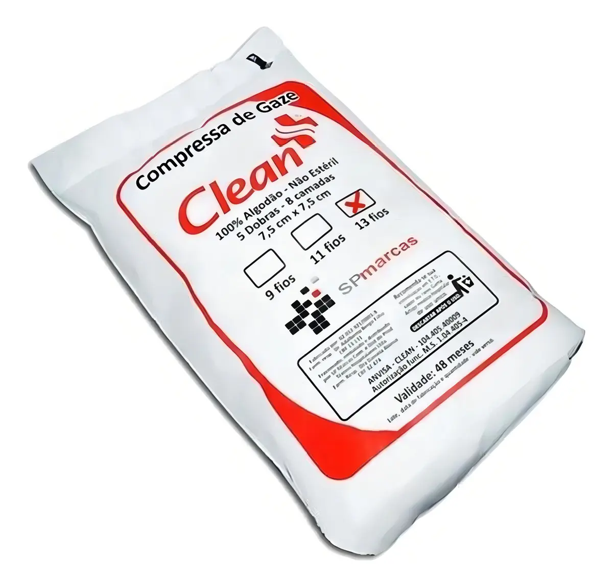 Compressas De Gazes 13 Fios Com 500 Unidades Pacote Curativo