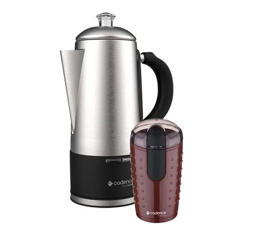 Kit Cafeteira Italiana Gran 1,5L e Moedor de Café Cadence