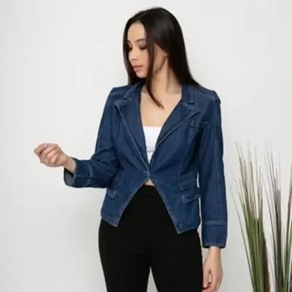 MODAS DOMI Blazer Jeans 69 Elegancia e Qualidade