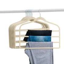 Kit 10 Cabides De Veludo Para Calça Saia Divisórias