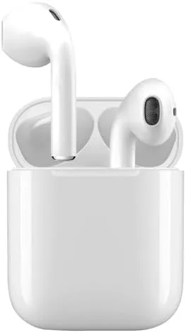 Fone de Ouvido Sem Fio Bluetooth 5.4 - Compatível Todos Celulares Com Microfone e Redução de Ruído, Academia Corrida Musicas Graves Potentes Controle Touch, Branco