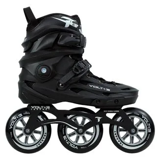 Patins Traxart Volt+ 3 Preto - Freestyle - 110mm ABEC-9 Cromo