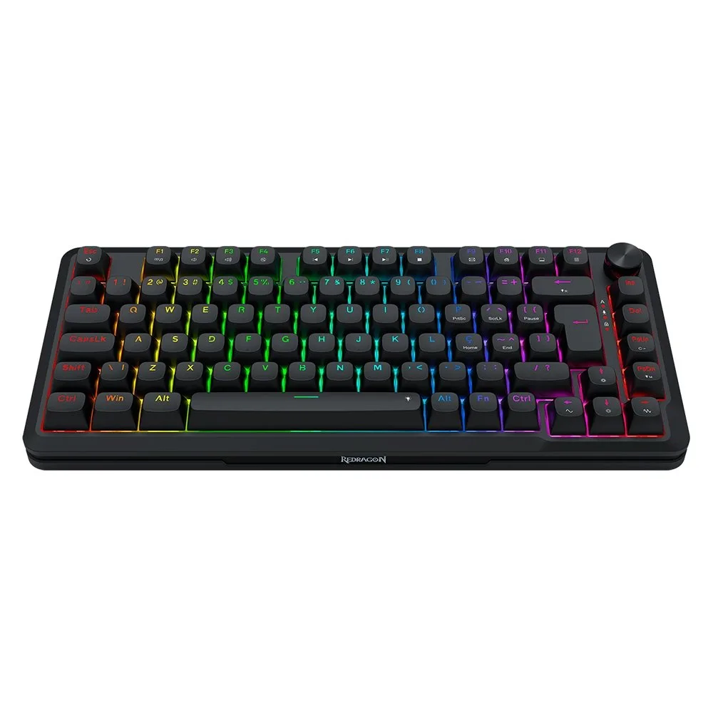Teclado Magnético Gamer Redragon Stormhunter, 75%, RGB, Switch UltraMag Linear, ABNT2, Preto - K721RGB-M