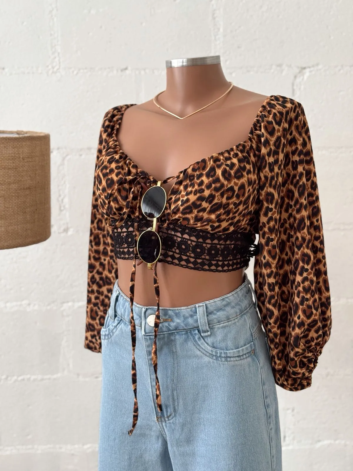 Cropped Animal Print