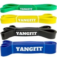 Kit Super Band 4 Intensidades Elásticos Para Treino Yangfit