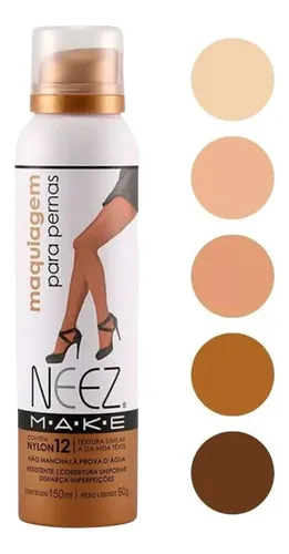 Meia Calça Nylon Em Spray 150ml Maquiagem Para Pernas Neez - Escolha A Cor