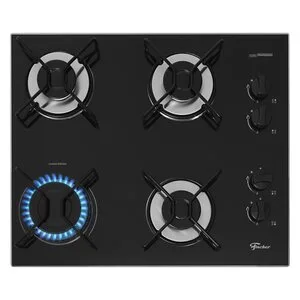 Cooktop 4 Bocas a Gás Preto Bivolt Fit Line Aramado Fischer