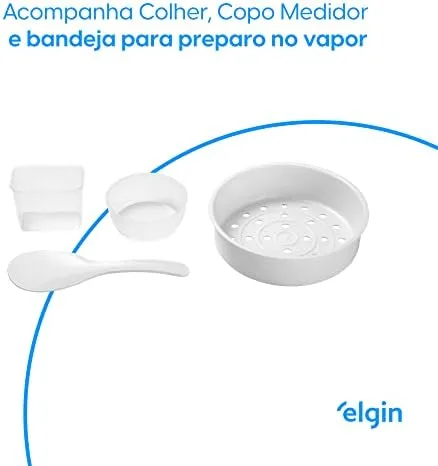 Panela de Arroz Elétrica Elgin Capacidade 5 Xícaras 1 Litro 400W 110V