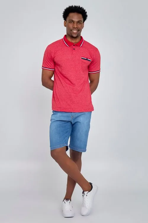 Bermuda Masculina Jeans Reta Médio