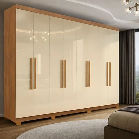Guarda Roupa Casal 8 Portas com Pés Paris