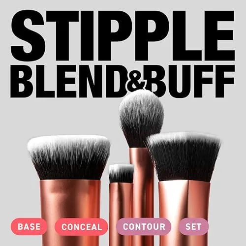 Real Techniques - Kit 4 pincéis Base e Face