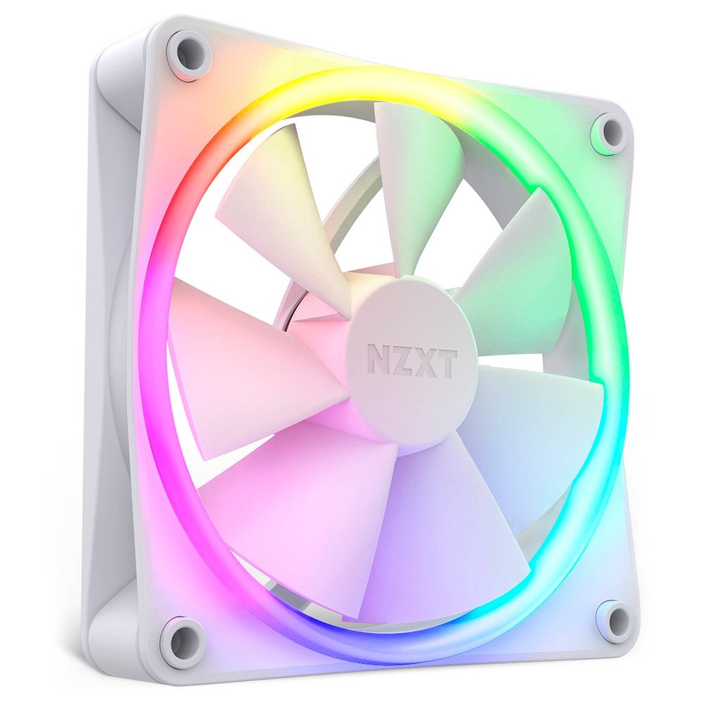 Kit Com 3 Ventoinhas NZXT, 120mm, RGB, Branco - RF-R12TF-W1