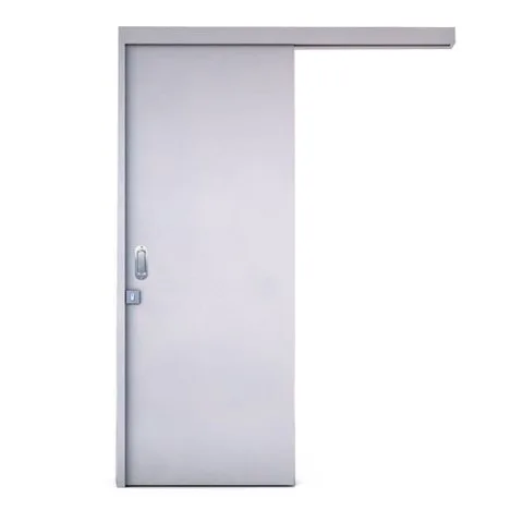 Porta de Correr Branca Primer Lisa 210x90 com Fechadura