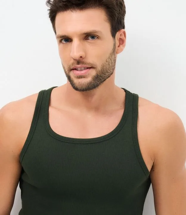 Pijama Curto em Algodão com Regata em Linho