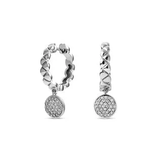 Brinco Argola Icona em Ouro Branco com Diamantes, 0,30ct