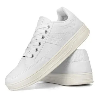 Tenis Masculino Casual Preto Branco Leve Confortavel
