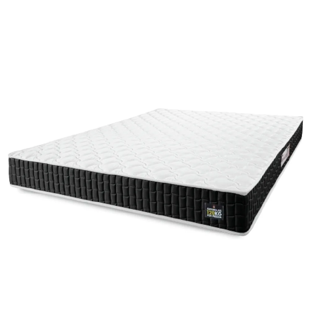 Colchão Casal Espuma D33 New Millenium 138x188x19cm Branco / Preto Hellen - Suporta até 120kg por pessoa