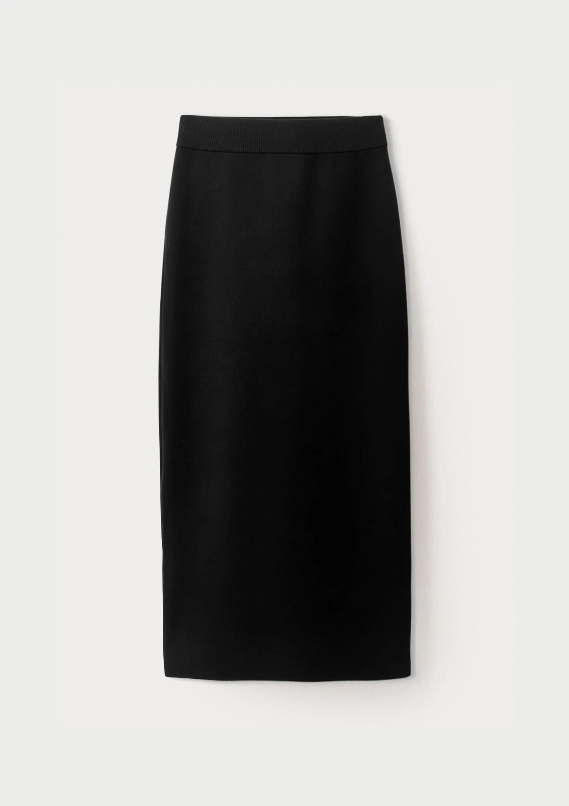 Saia Midi Evasê Acetinada - Preto
