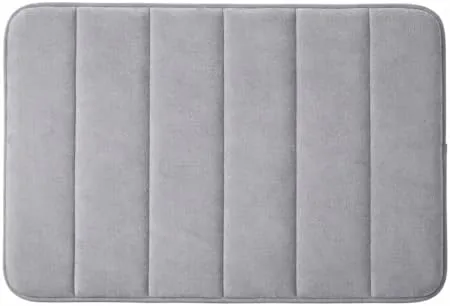Tapete Antiderrapante Soft Macio, Absorvente, Lavável e de Secagem Rápida para Conforto e Segurança (Cinza)