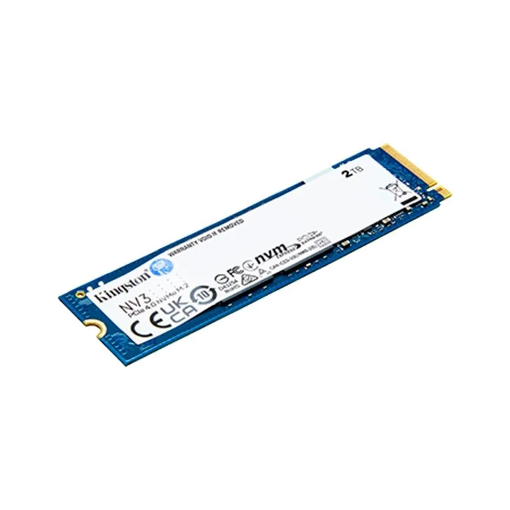 SSD Kingston NV3, 2TB, M.2 2280, PCIe 4.0 x4, NVMe, Leitura: 6000 MB/s, Gravação: 5000 MB/s, Azul - SNV3S/2000G