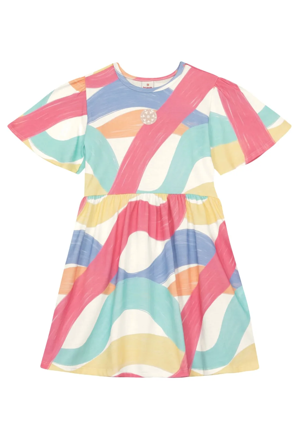 Vestido infantil menina de flores Brandili