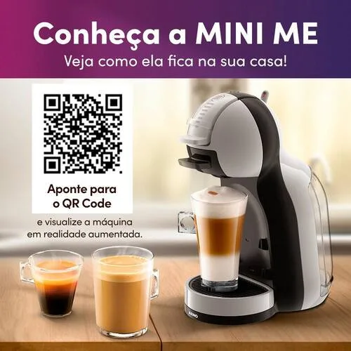 Kit Cafeteira Dolce Gusto Mini Me Cinza e Preta + 30 cápsulas - 110V