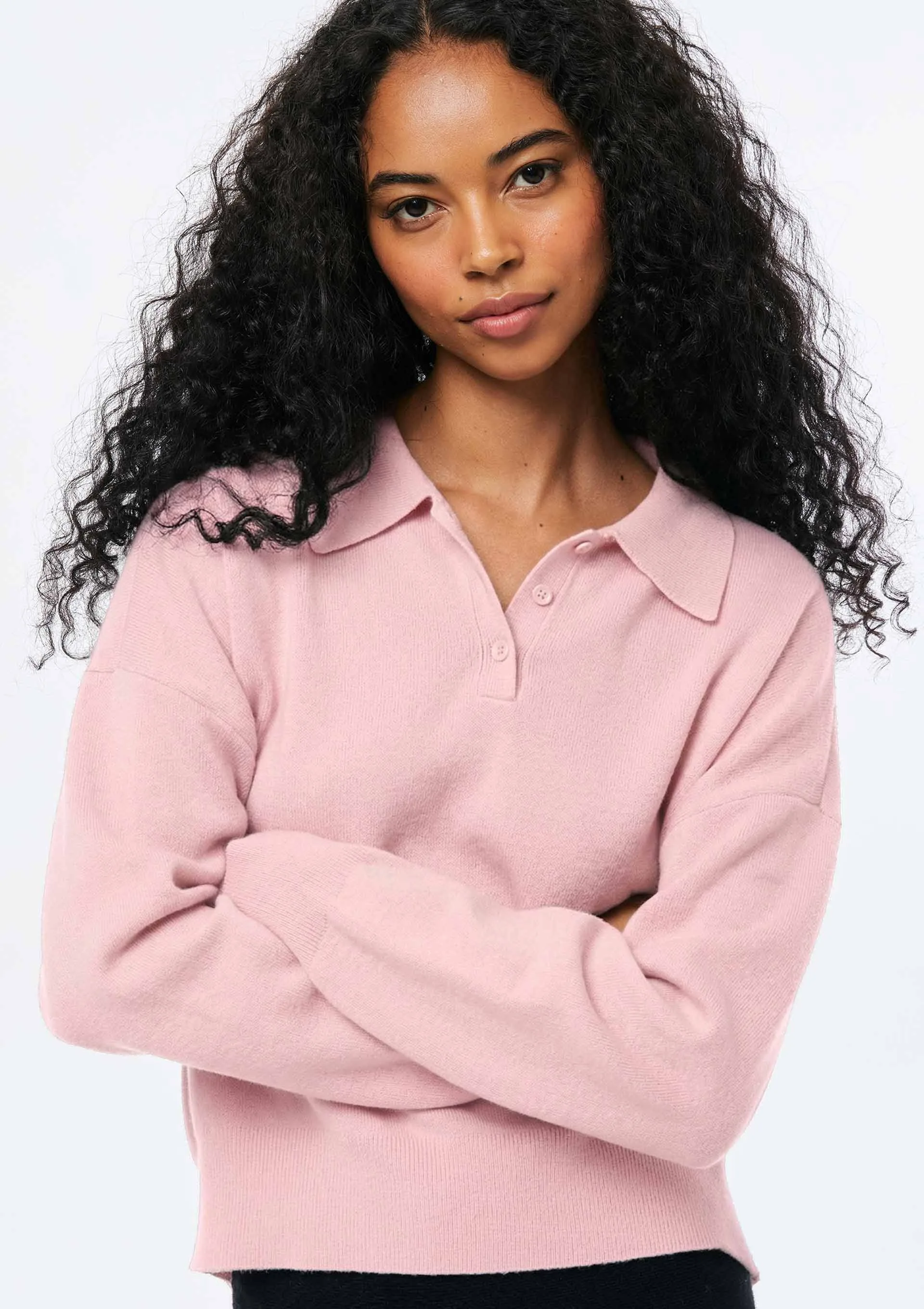 Blusão Feminino Oversized Em Tricô - Azul