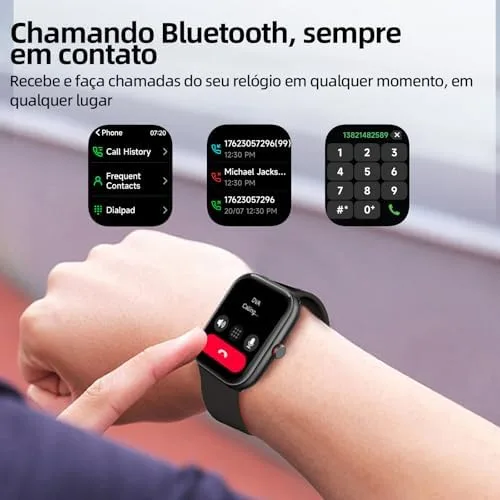 Bettdow SmartWatch, relogio smartwatch com 1.91" Ecrã tátil e Alexa, à prova d'água IP68, relogio feminino e masculino com 100+ Modos Esportivos Faz e Recebe Ligações(ouro)