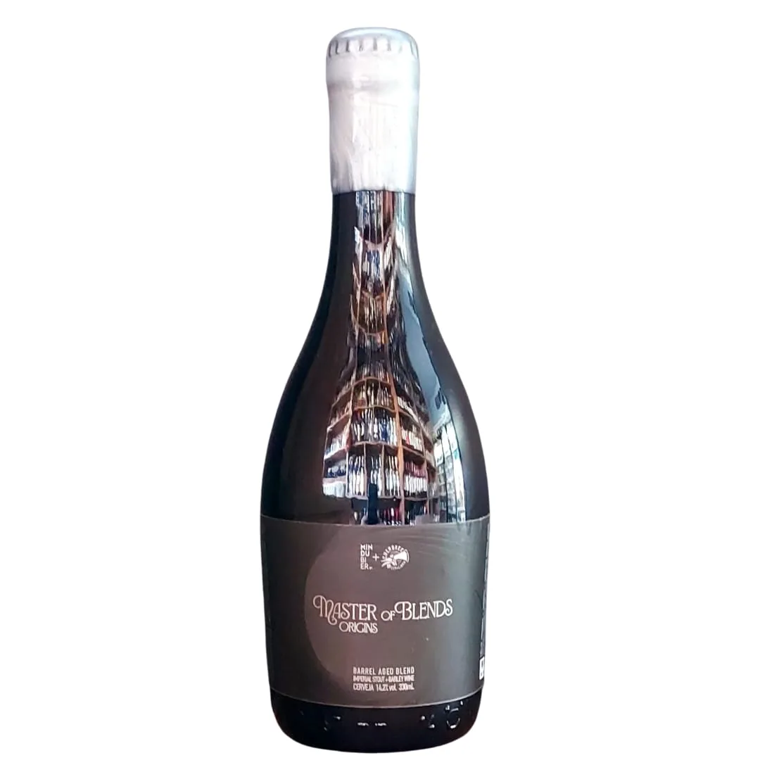 Cerveja Mindubier + Cherokee Master of Blends Origens Barrel Aged Blend Imperial Stout + Barley Wine 330 ml