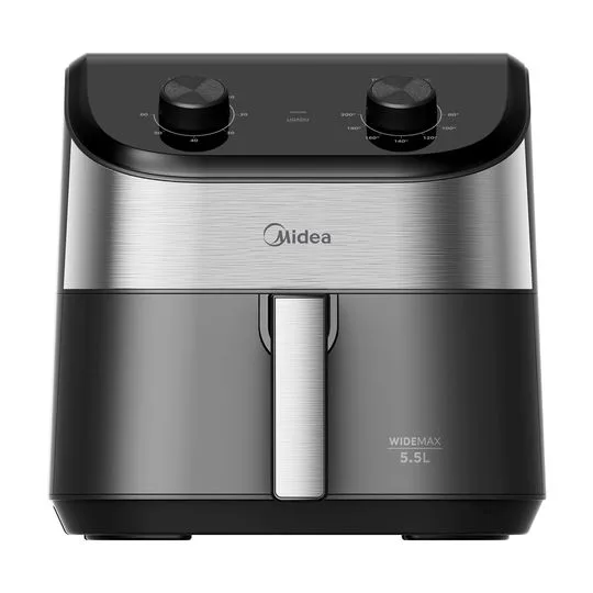 Fritadeira Air Fryer 5,5L Widemax Preto e Inox Midea Outlet - 1826