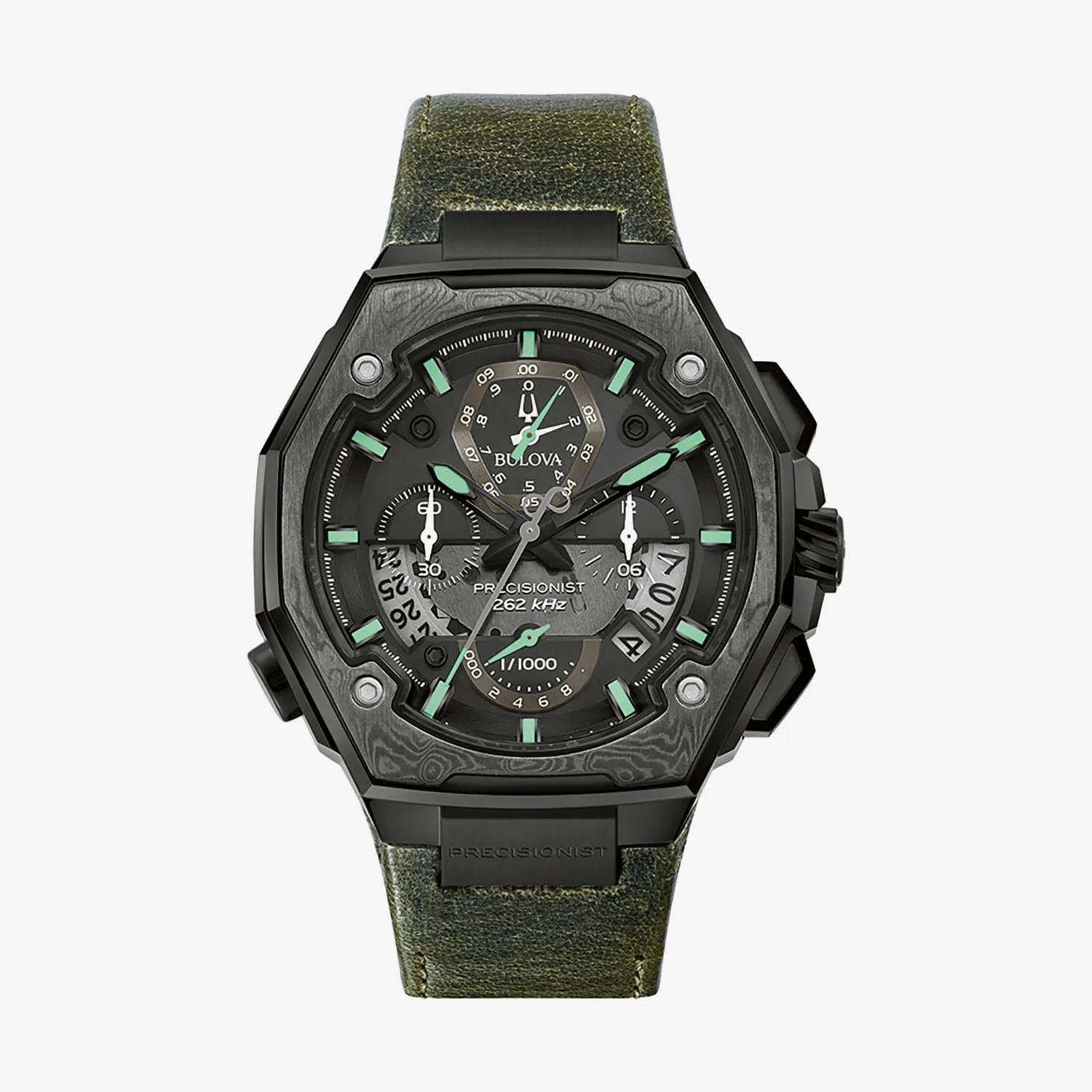 Relógio Bulova Cronógrafo Masculino em Couro 98B355N