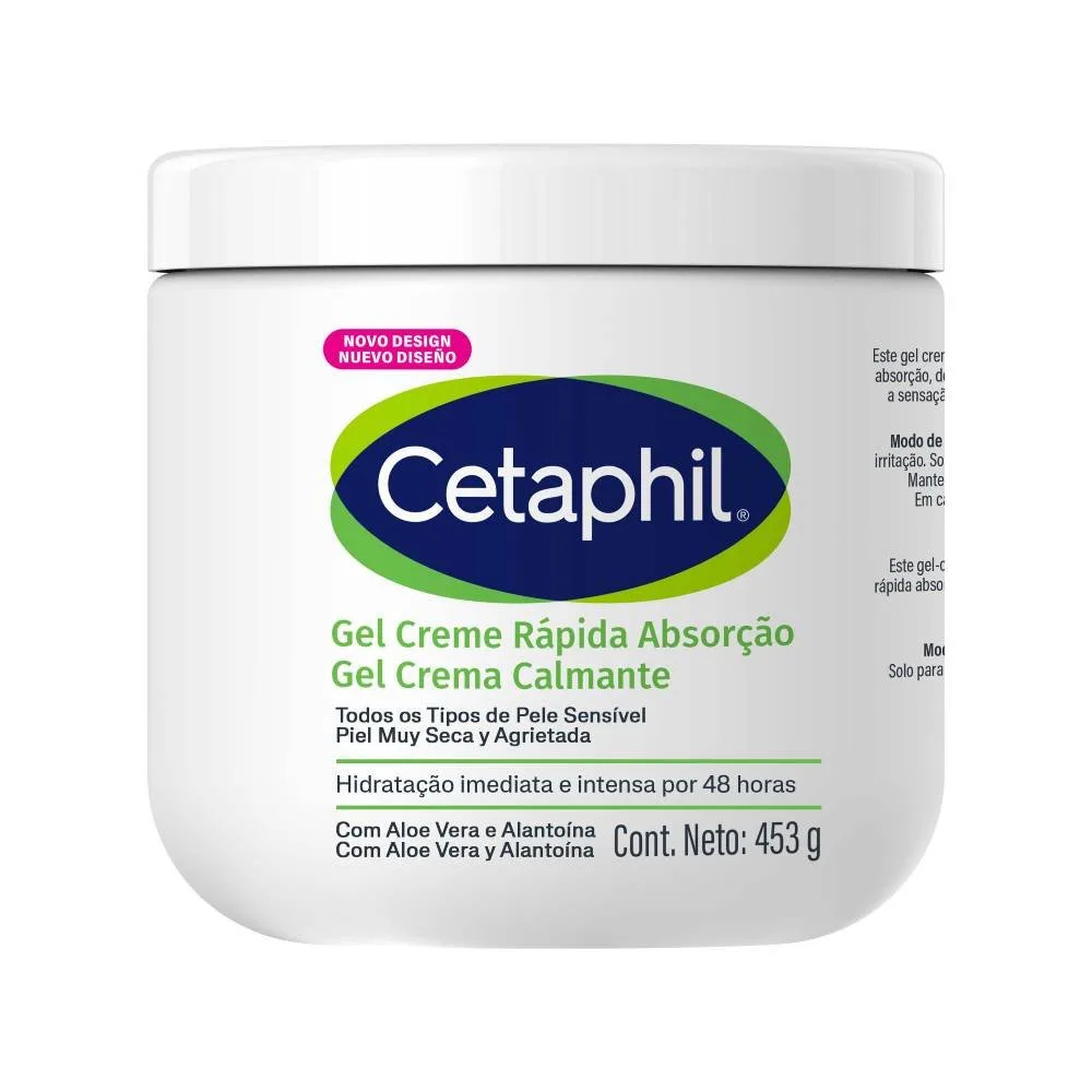 Gel Creme Hidratante De Rápida Absorção Cetaphil Calmante Para Pele Sensível 453G