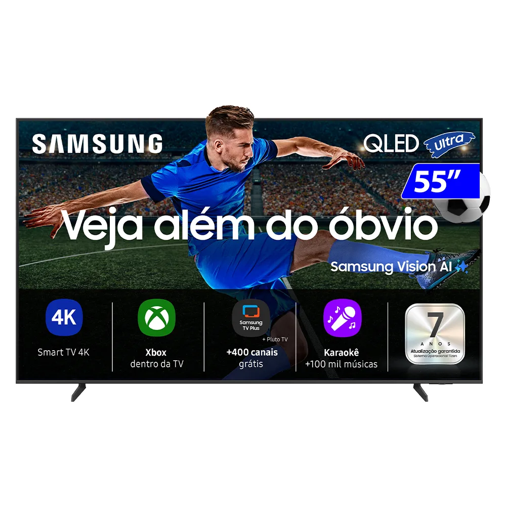 Smart TV Samsung QLED Ultra 55" 4K Comando de Voz QN55QEF1AGXZD