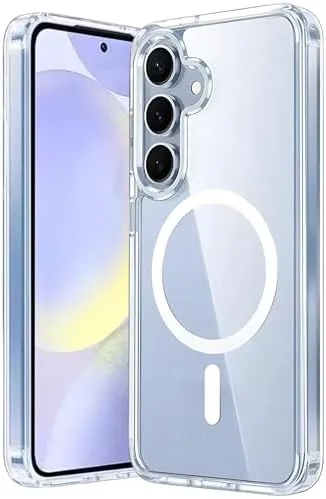 Capa Mag-safe para Samsung [Galaxy S25] Capinha Slim Premium com [Proteção de Câmera] Magnetica Clear Case Transparente [Anti-Amarelamento], Compatível com MagSafe e Anti Impacto (6.2 Pol)
