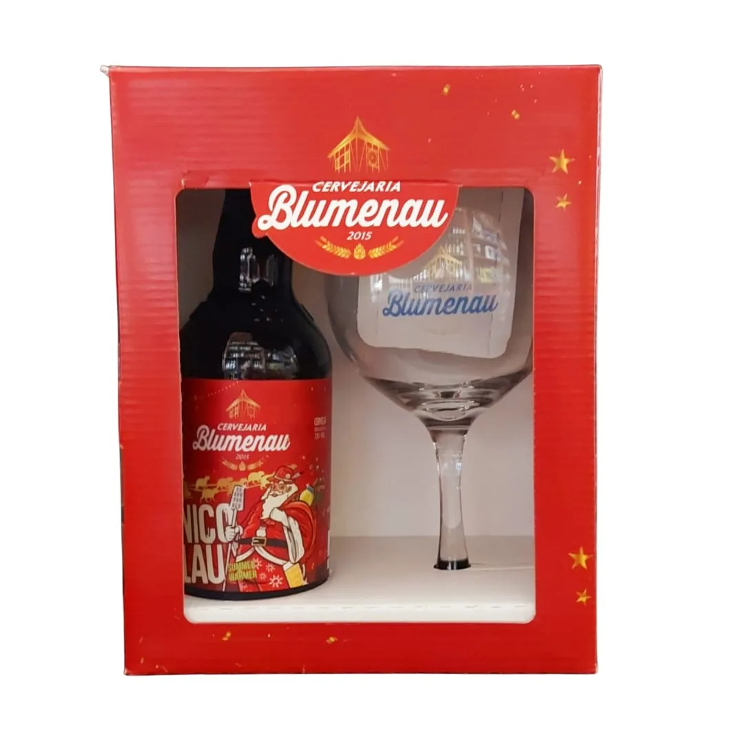 Kit Blumenau Nicolau com 01 Garrafa 500 ml + 01 Taça