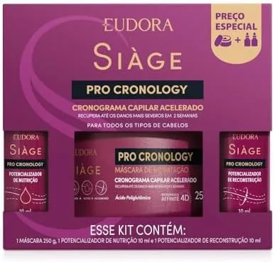 Eudora Siàge Pro Cronology Kit Cronograma Capilar Acelerado