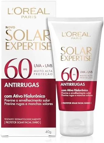 L'Oréal Paris Solar Expertise Antirrugas FPS60 - Protetor Solar Facial 40g