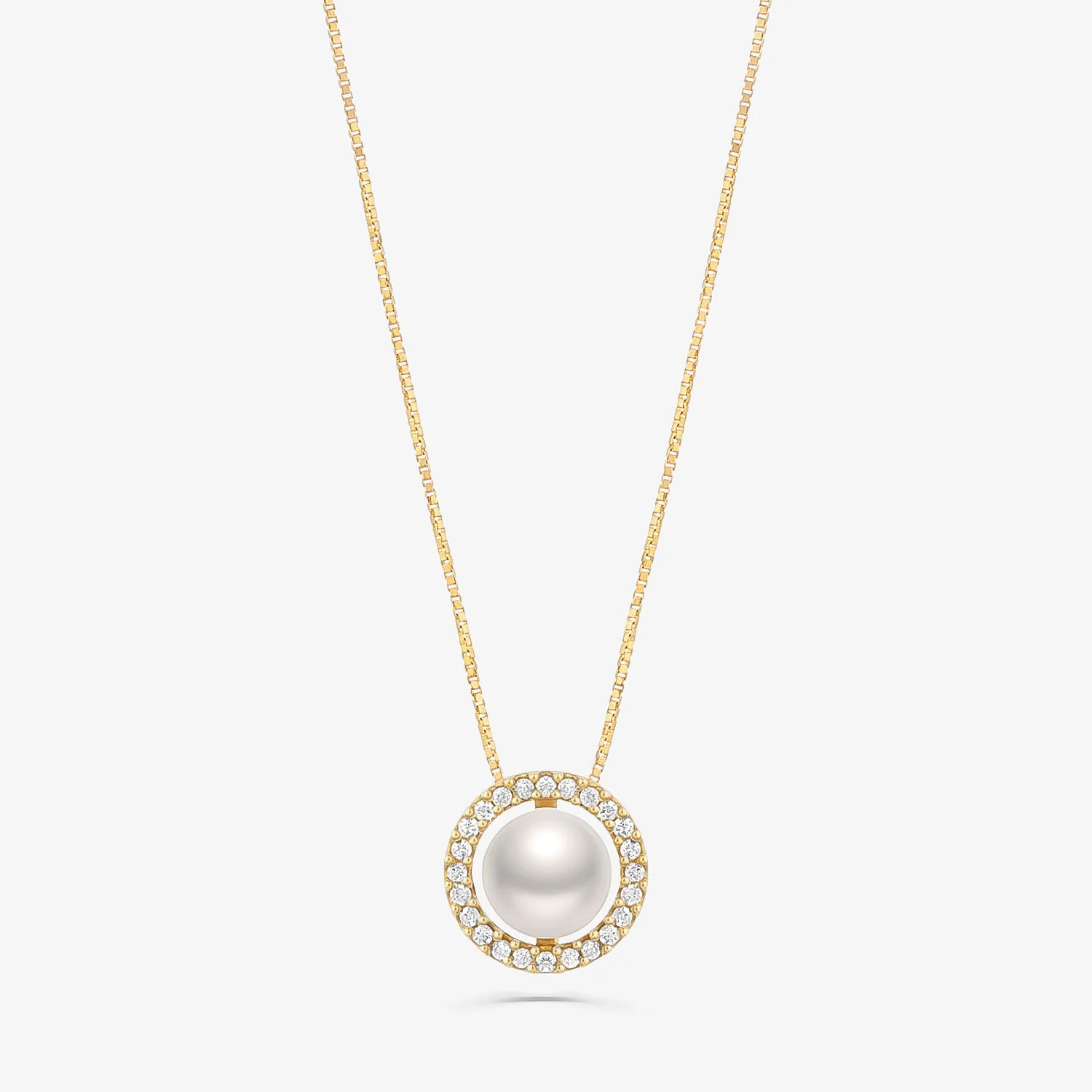Pingente Luna em Ouro Amarelo 18k com Pérola e Diamantes