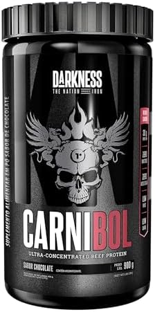 DARKNESS Carnibol Proteína Ultra Concentrada de Carne em Pó Sabor Chocolate - Complemento Proteico de Alto Rendimento - Ganho de Massa Muscular e Aumento de Força - Pote 900g