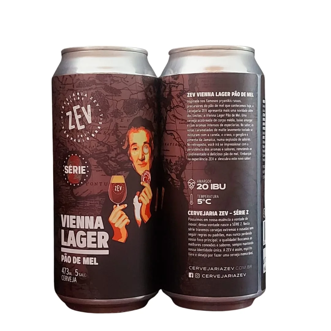 Cerveja ZEV Vienna Lager Pão de Mel 473 ml