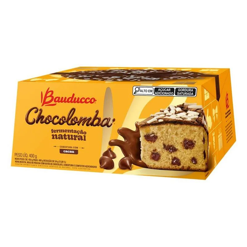 Colomba Pascal Gotas de Chocolate 400g 22672 - Bauducco Colomba Pascal Gotas de Chocolate 400g 22672 - Bauducco