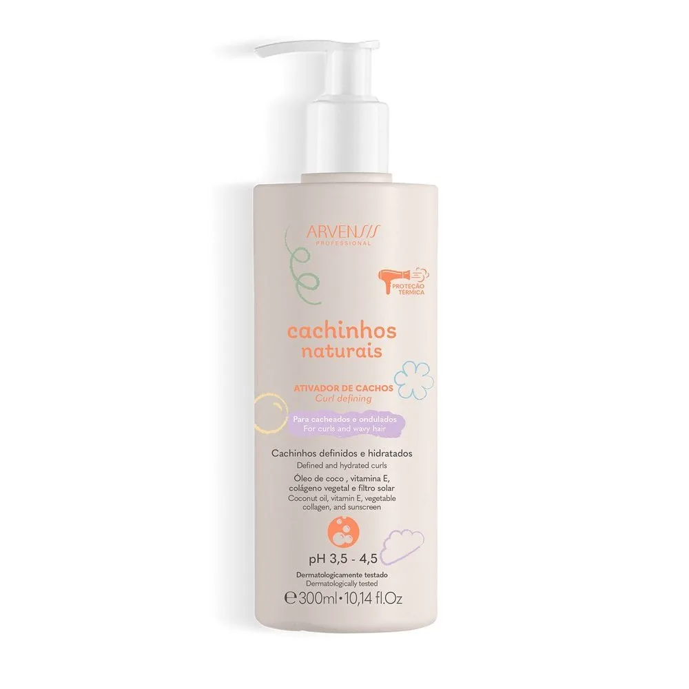 Ativador de Cachos Arvensis Cachinhos Naturais Cabelos Ondulados e Cacheados - 300ml