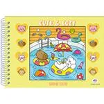 Livro para colorir infantil, Cute and Cozy, 96 páginas, 48 ilustrações, Ciranda Cultural - PT 1 UN