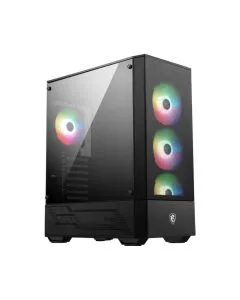 Gabinete Gamer MSI Mag Forge 115R Mid Tower Vidro Temperado C/ 4 Fans ARGB - Preto