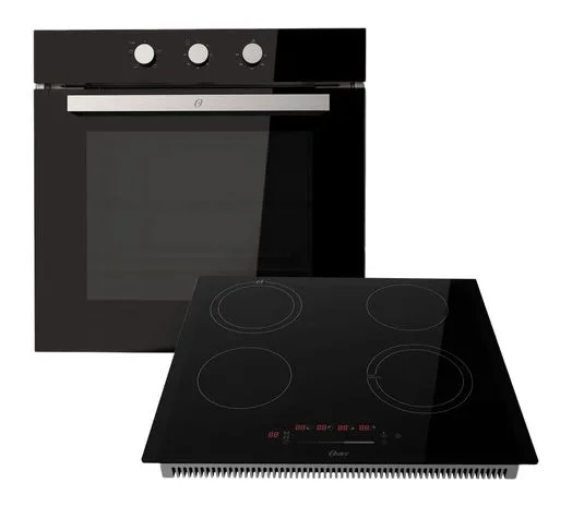 Kit Cooktop por Indução 4 Bocas e Forno de Embutir 77L Oster - 220V